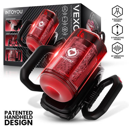 Vexor 3 in 1 Masturbador Masculino Succion Empuje y Vibracion USB C