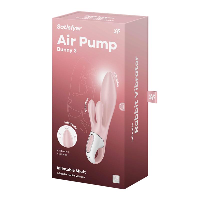 Air Pump Bunny 3 Vibrador Inflable 3 Motores Rose